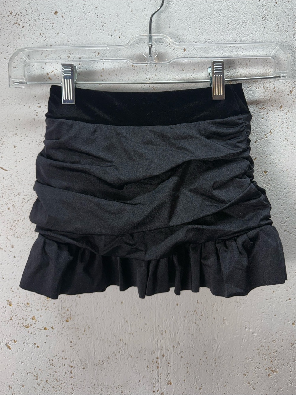Weissman Dance Costume Black Ruffled Mini Skirt Size Child Small NEW